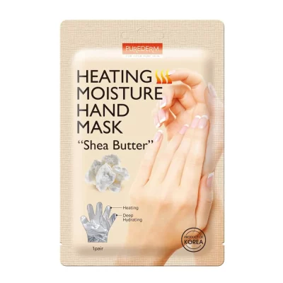 Purederm šildanti drėkinamoji rankų kaukė „Taukmedžio sviestas“ - Heating Moisture Hand Mask "Shea Butter"